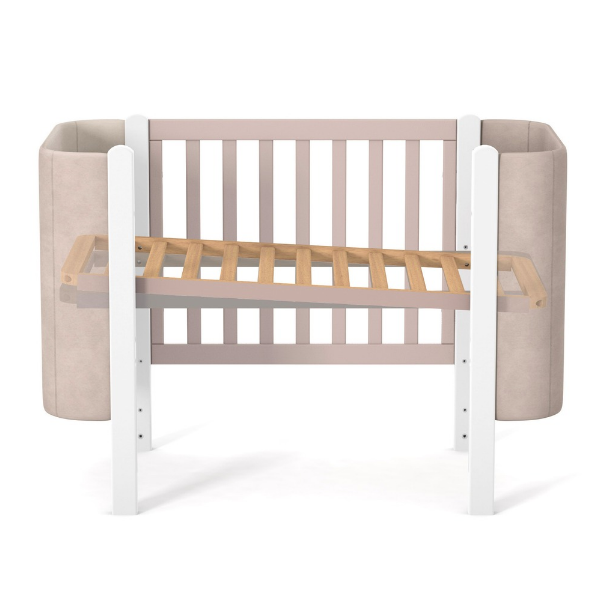 Maximální sada s matracemi. Dětská rostoucí postýlka Zukko Soft Gekko Kids. Cappuccino / Bílá